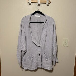 Mododoc Open Front Long Gauzy‎ Lightweight Blazer Size Small